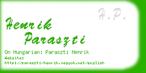 henrik paraszti business card